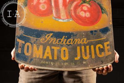 Heavy Painted Steel Red Gold Advertising Sign - Tomato Juice