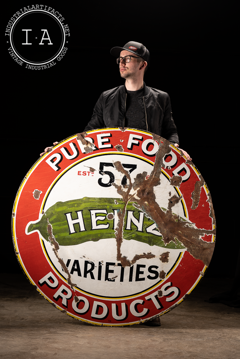 Early 20th Century Porcelain Heinz Advertising Sign