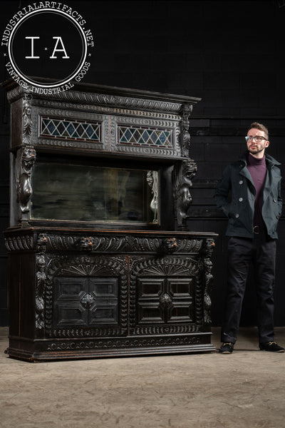 Late 19th Century English Ebonized Oak Hutch