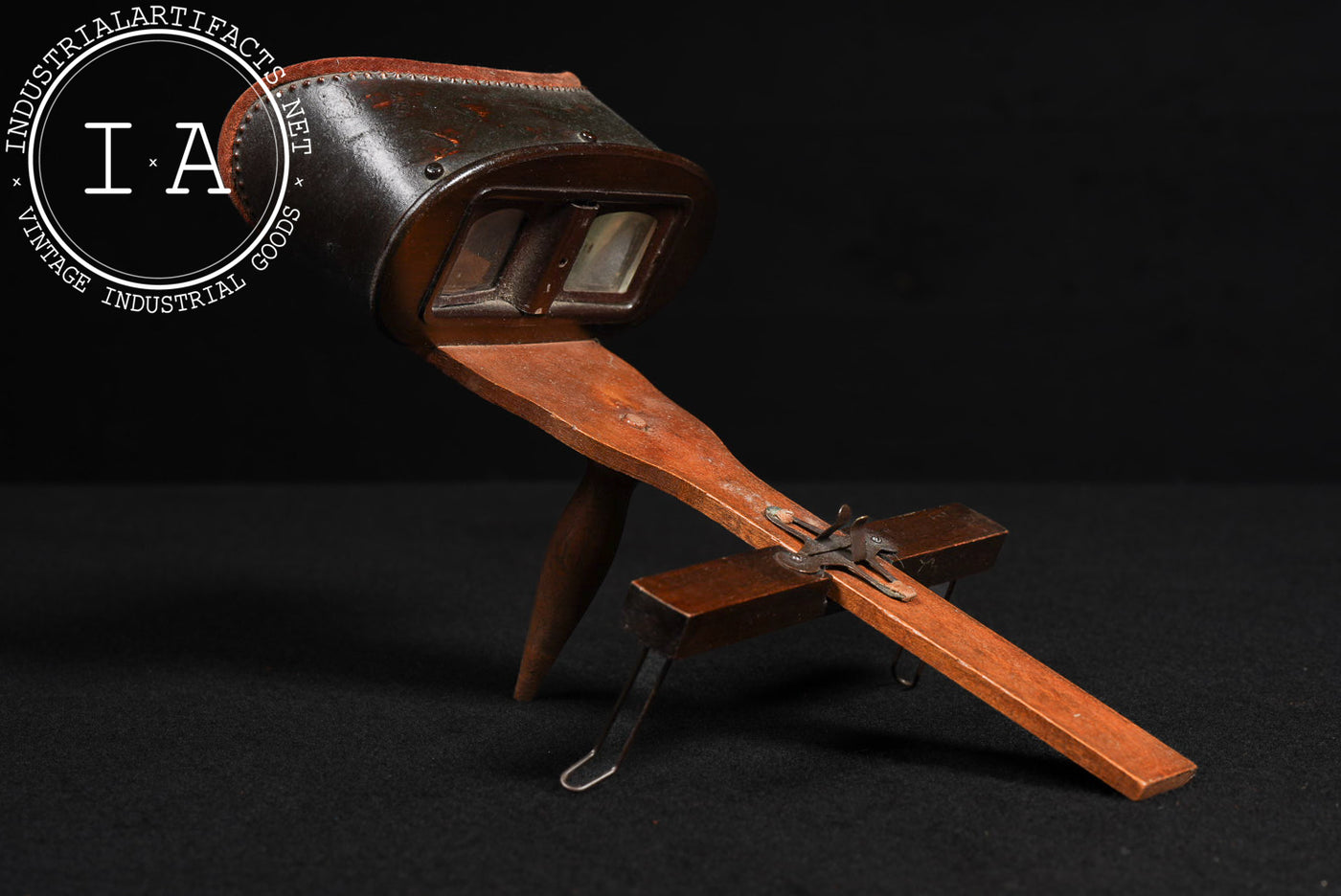 Antique Wooden Stereoscope with Hood