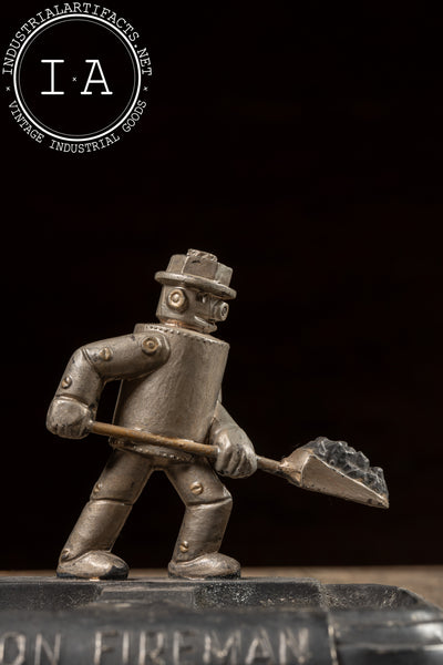 Vintage Promotional Iron Fireman Ashtray