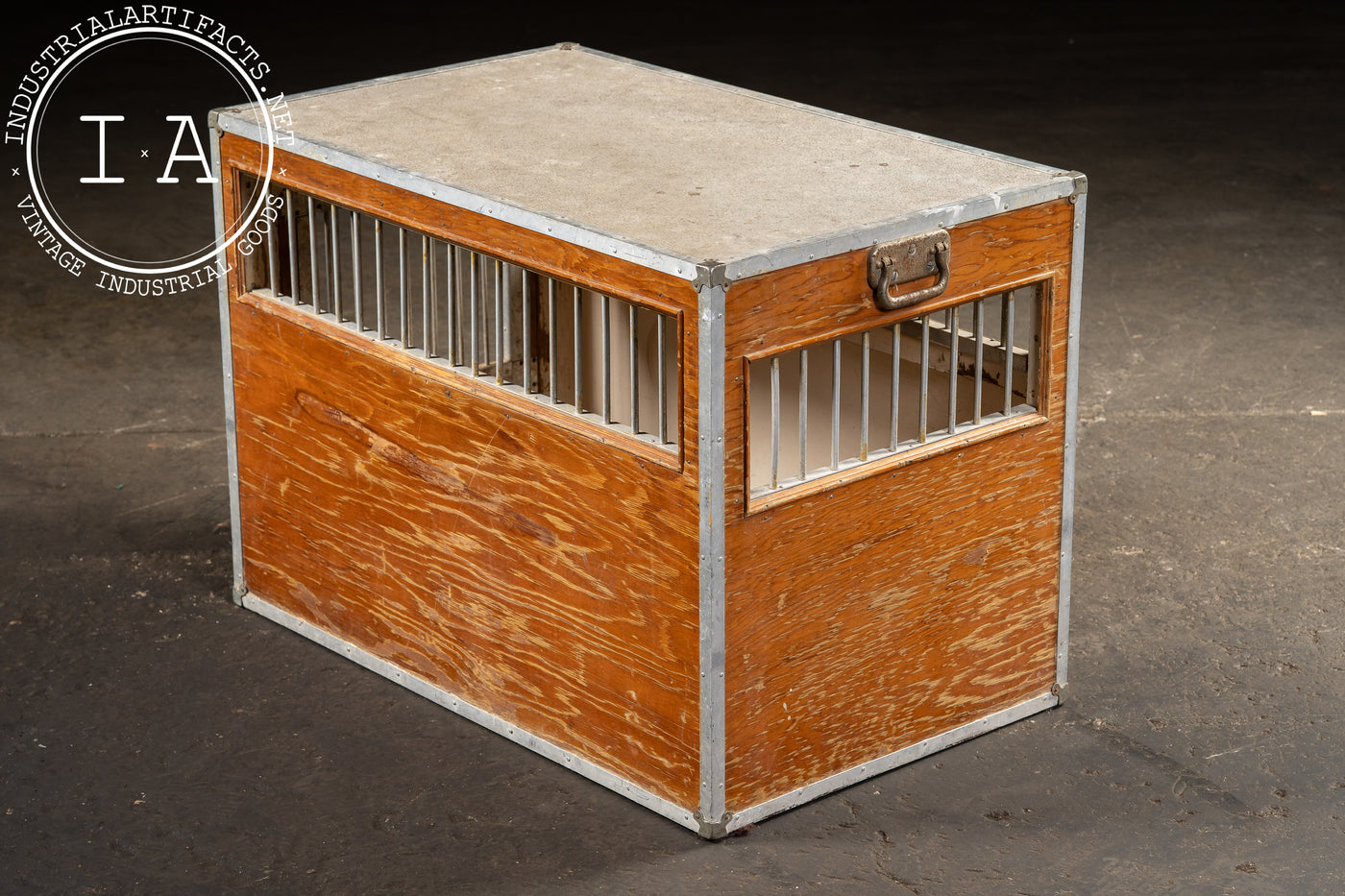 Vintage Wooden NYC Dog Pound Kennel by Kroyer Crates