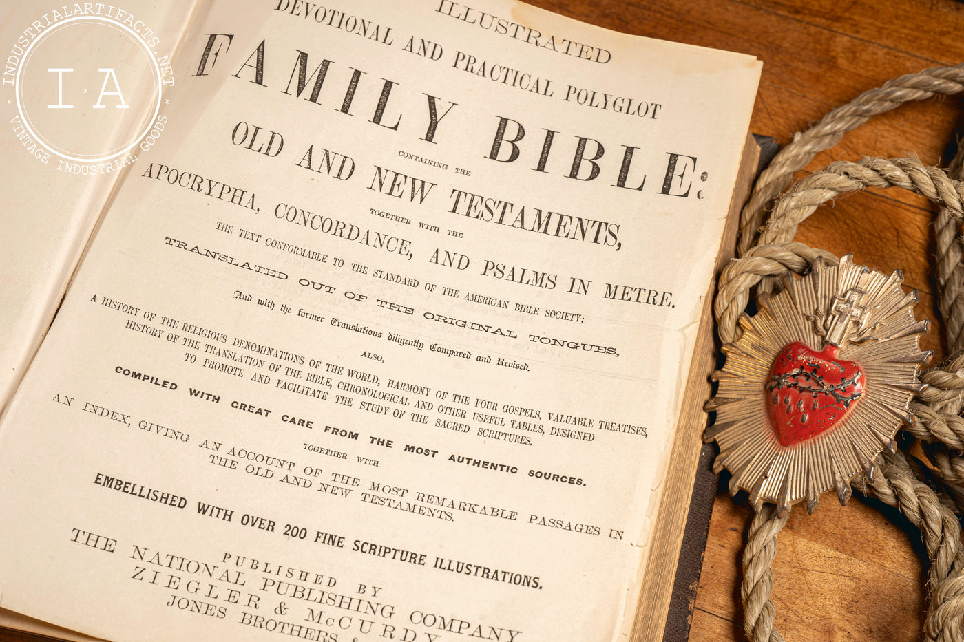 Late 19th Century Ellwood Family Bible - DeKalb, IL