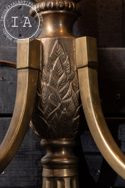 Early 20th Century Empire Revival Bronze Two-Light Wall Sconce