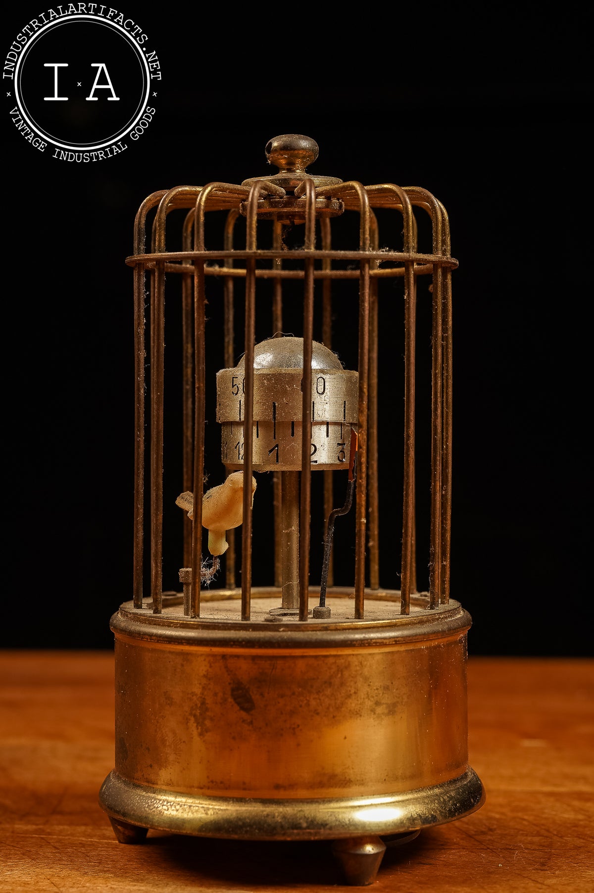 Early 20th Century J. Kaiser G.M.B.H. Bird Cage Clock