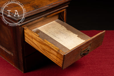 Late 19th Century "Rival" Wooden Desktop Document Cabinet by A. B. Dick