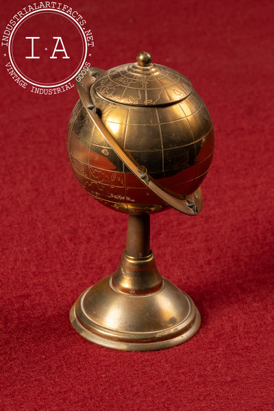 Vintage Brass Globe Space Age Cigarette Dispenser