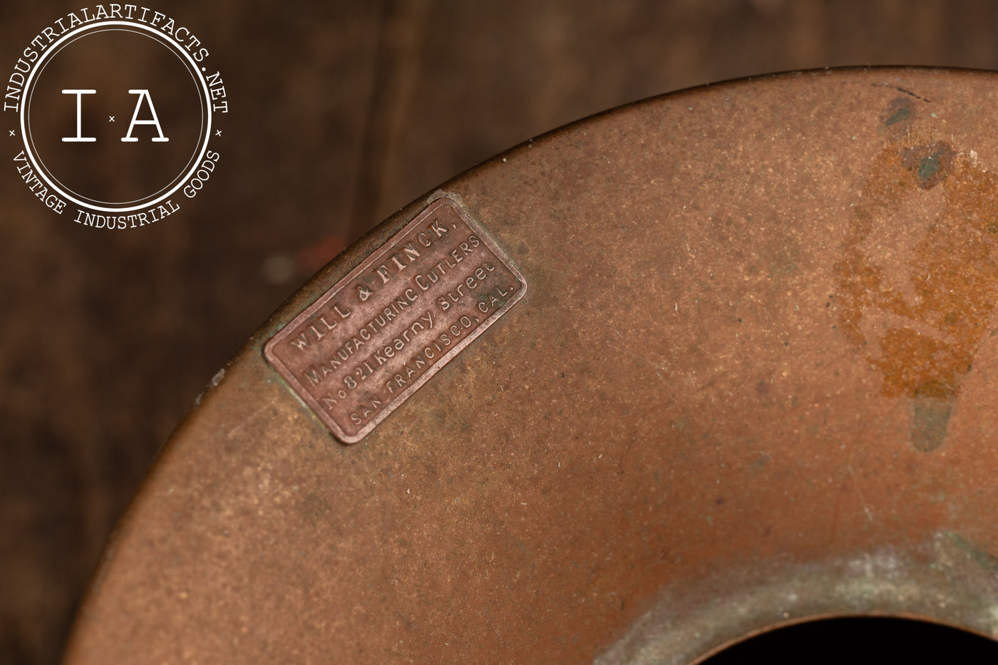 Mid-19th Century Brass Spittoon by Will and Finck