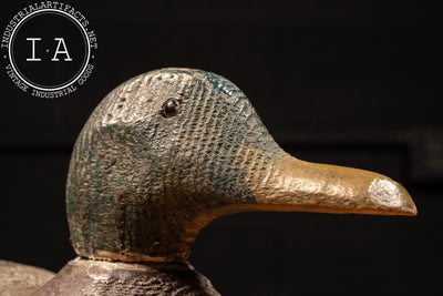 Primitive Wooden Mallard Drake Decoy