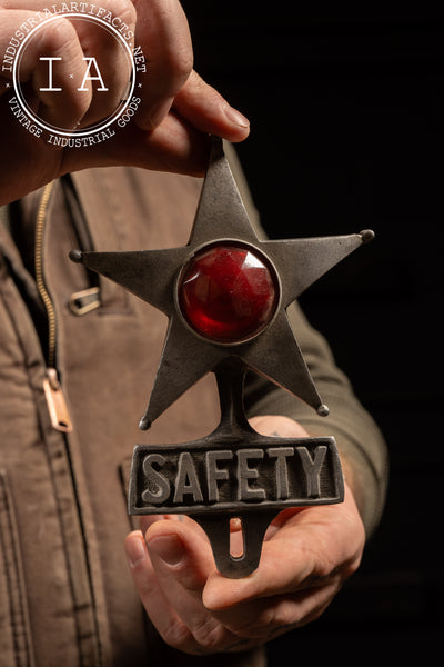 Reproduction Safety Star License Plate Topper