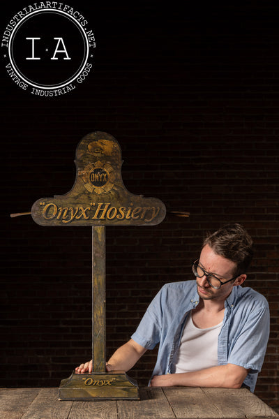 c. 1920 Onyx Hosiery Tin Litho POS Store Display