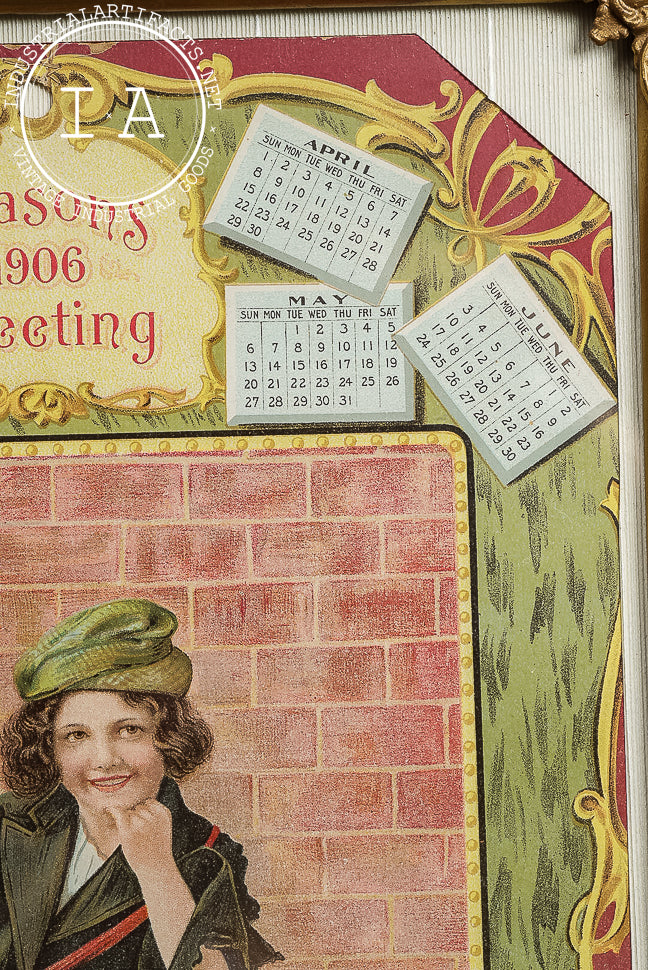 Framed 1906 Advertising Calendar – Heydt Bakery Company, St. Louis