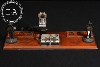 Vintage Wooden Film Splicer & Editing Station by Keystone
