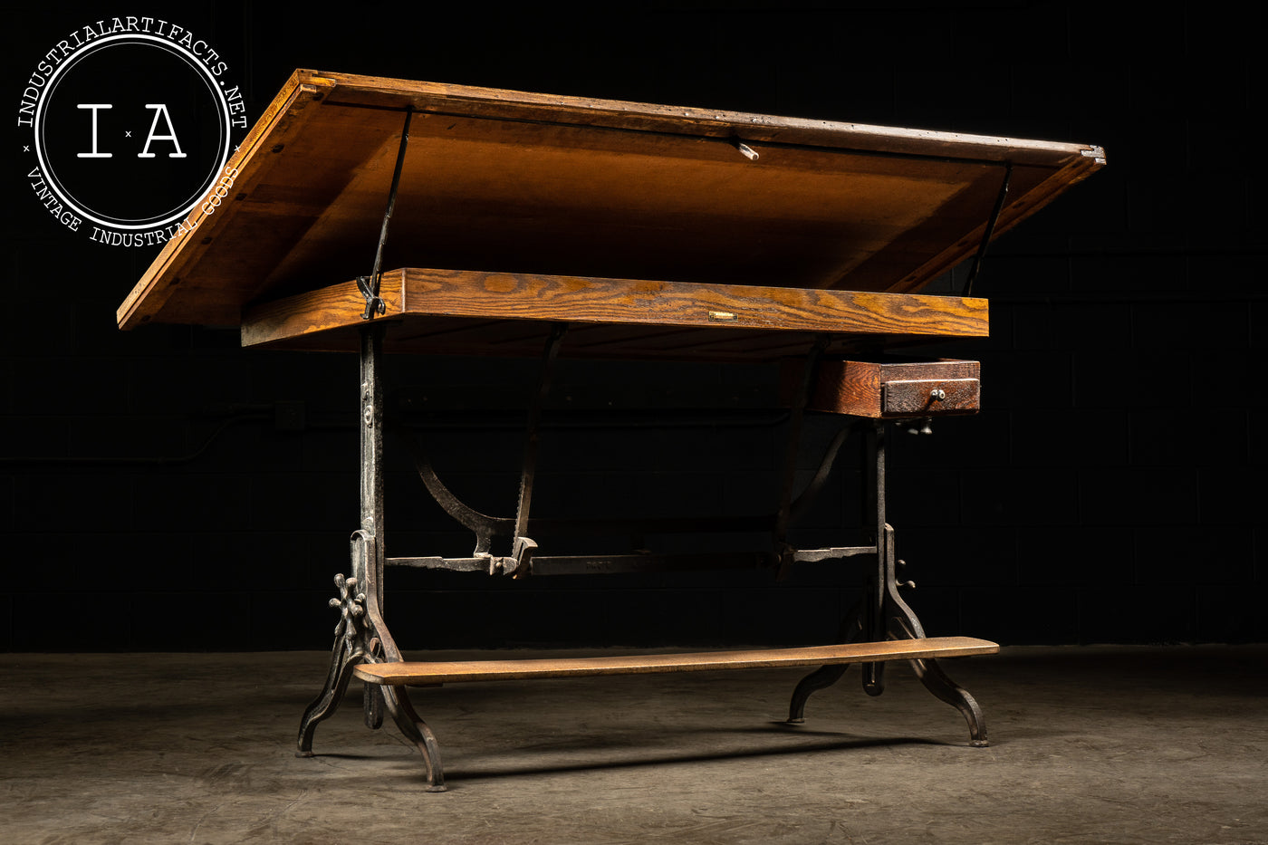 Hamilton Mfg. Co. Industrial Antique Drafting Table