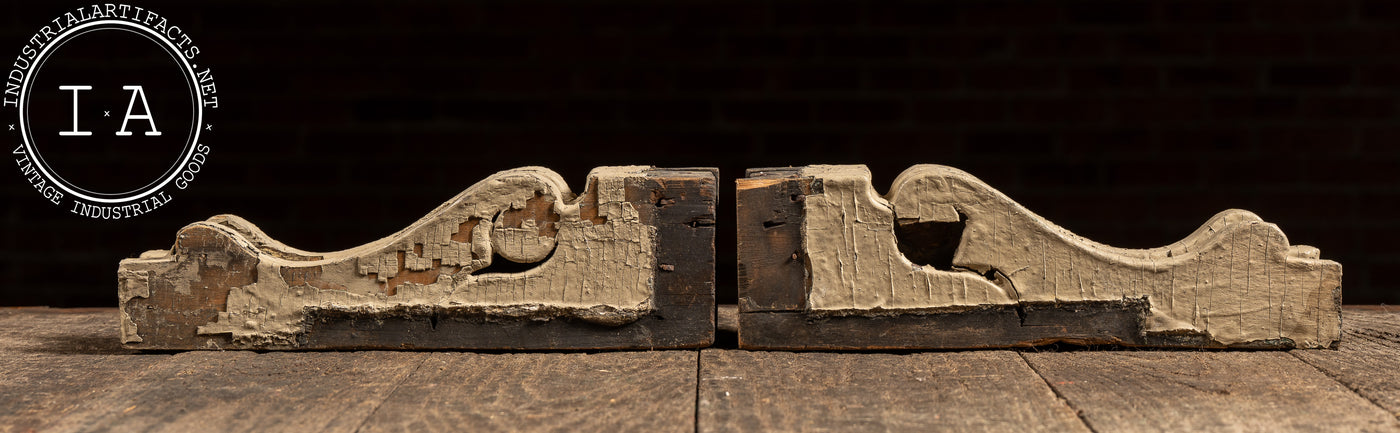 Pair of Antique Wooden Architectural Corbels