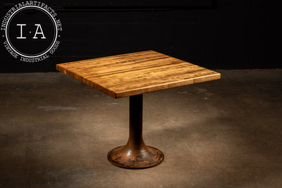 Industrial Butcher Block Bistro Table