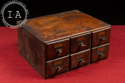 Early 20th Century 6-Drawer Oak Card Catalog