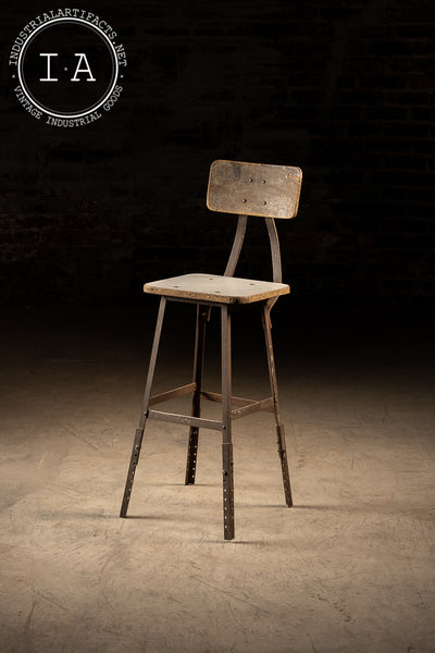 Pollard Brothers Adjustable Height Industrial Stool