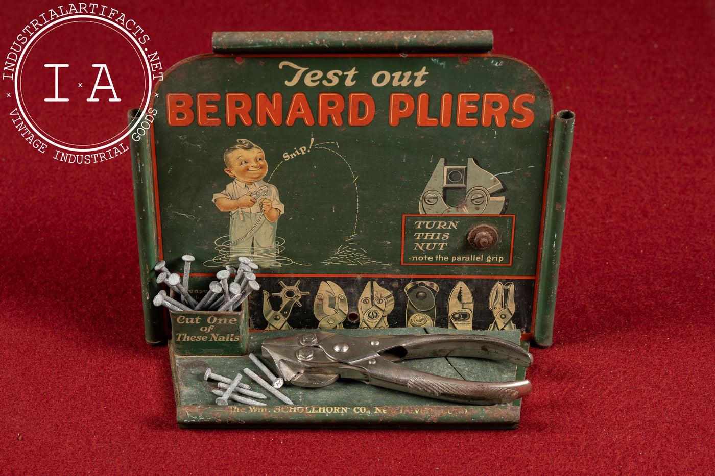 Antique Bernard Pliers Countertop Point-of-Sale Display