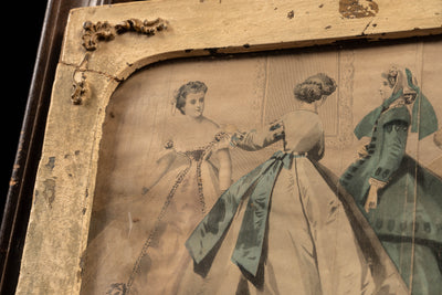 Framed Mid-1800s Fashion Plate