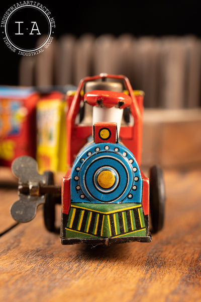 Vintage Comic Circus Tin Toy Train