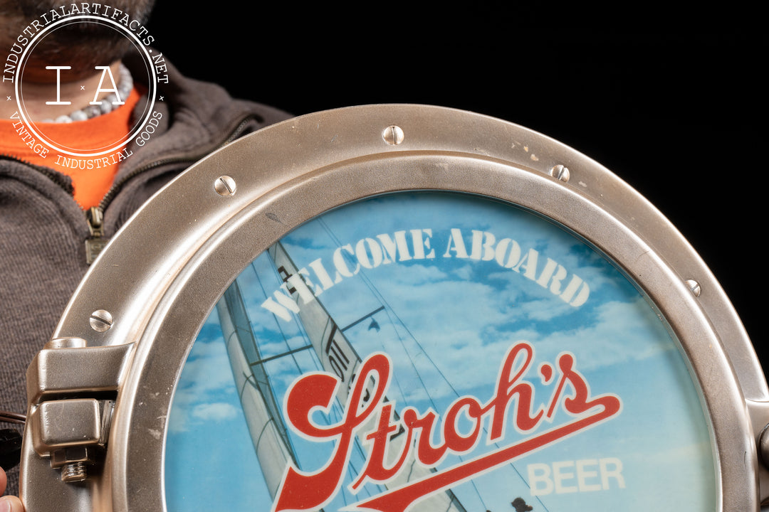Welcome Aboard Strohs Beer Lighted Sign – Industrial Artifacts