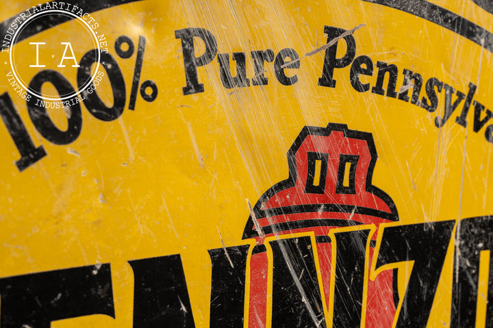 Vintage Pennzoil Flange Sign – Industrial Artifacts