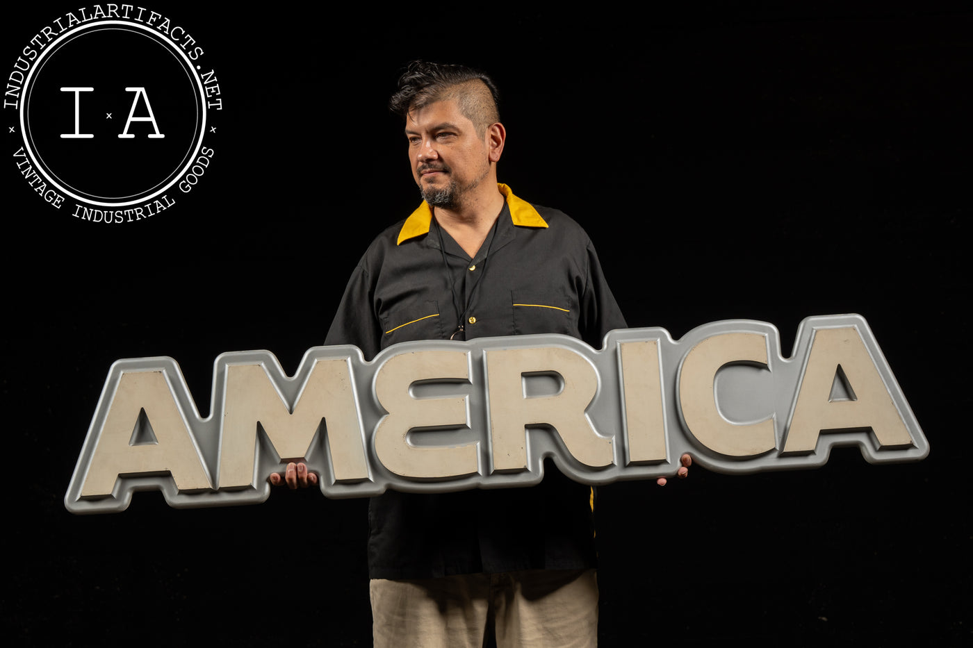 Vintage Dimensional "AMERICA" Cast Composite Wall Sign