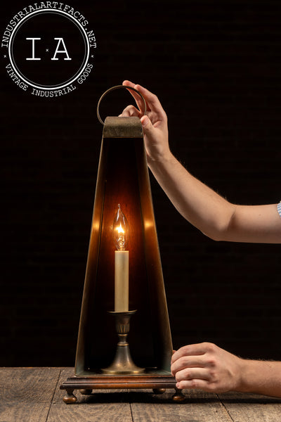 Vintage Brass Candlestick Carriage Lamp by Westwood