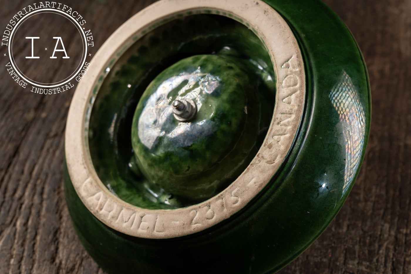 MCM Art Deco-Inspired Spaghetti Lamp Ashtray Stand in Green