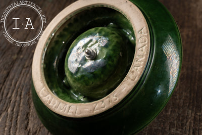 MCM Art Deco-Inspired Spaghetti Lamp Ashtray Stand in Green