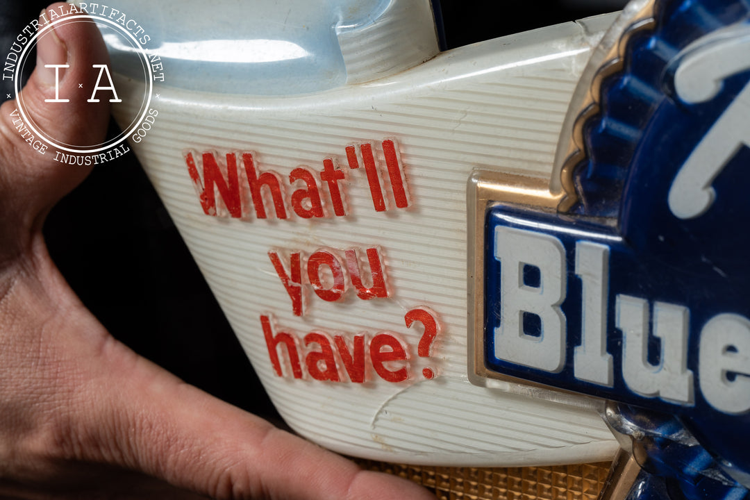 Vintage Pabst Blue Ribbon Lighted Plastic Sign – Industrial Artifacts