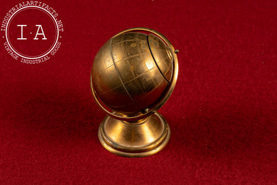Vintage Space Age Brass Globe Ashtray