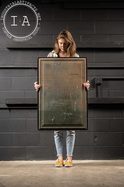 Antique Altered El Bart Gin Self-Framed Tin Litho Advertising Sign