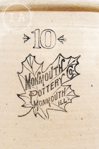 Antique Monmouth Pottery No. 10 Crock