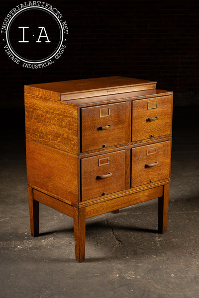 Antique Oak Filing Cabinet by Gaylord Bros.