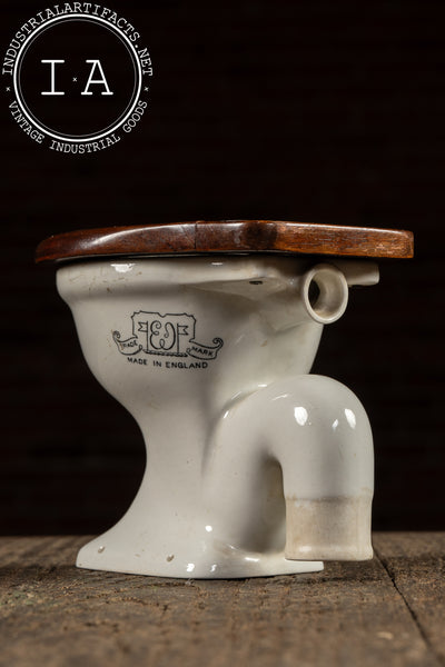 Vintage Salesman’s Sample Ceramic Toilet by Tofield & Johnson