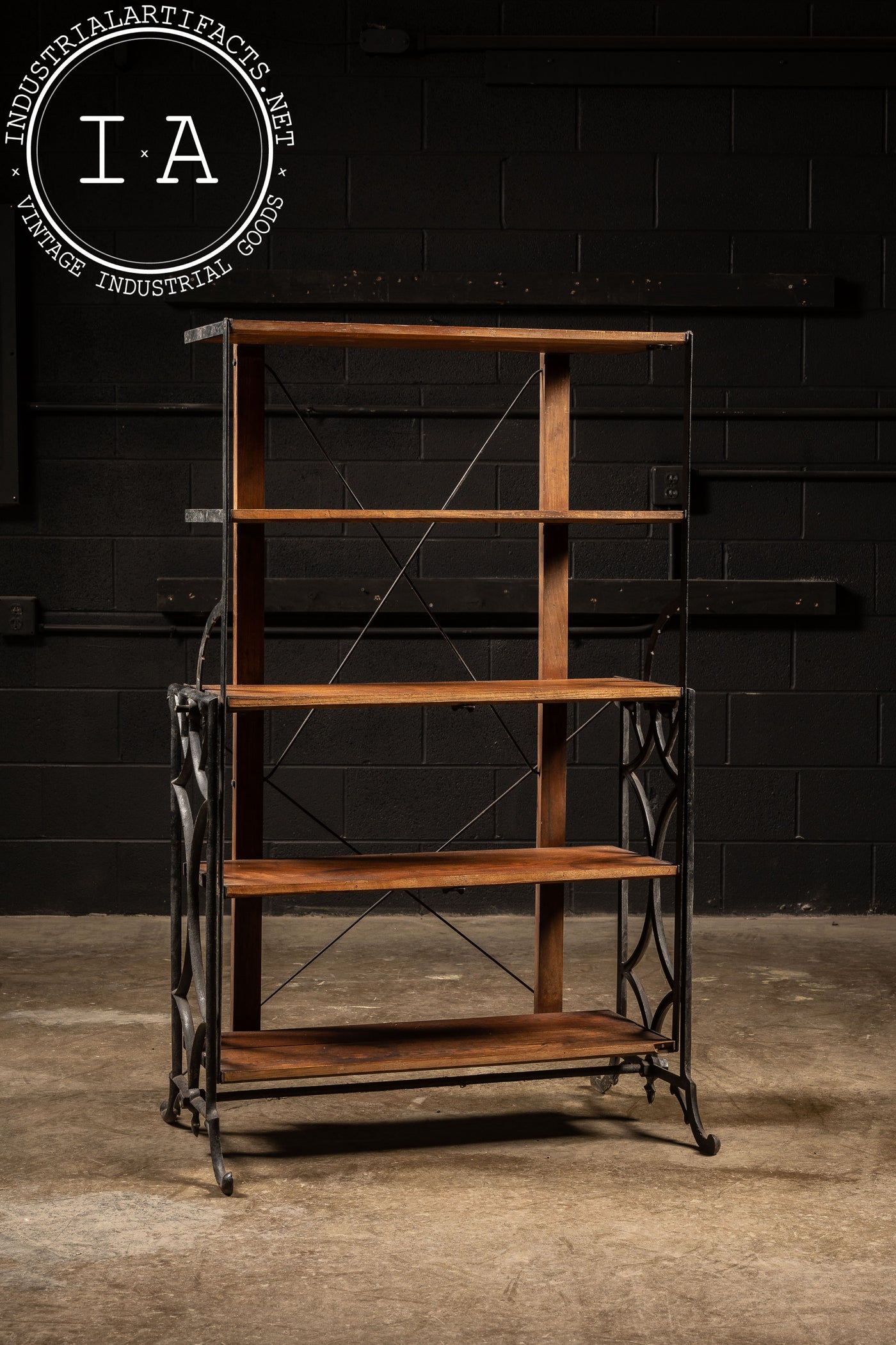 Antique Baker's Folding Rack and Table