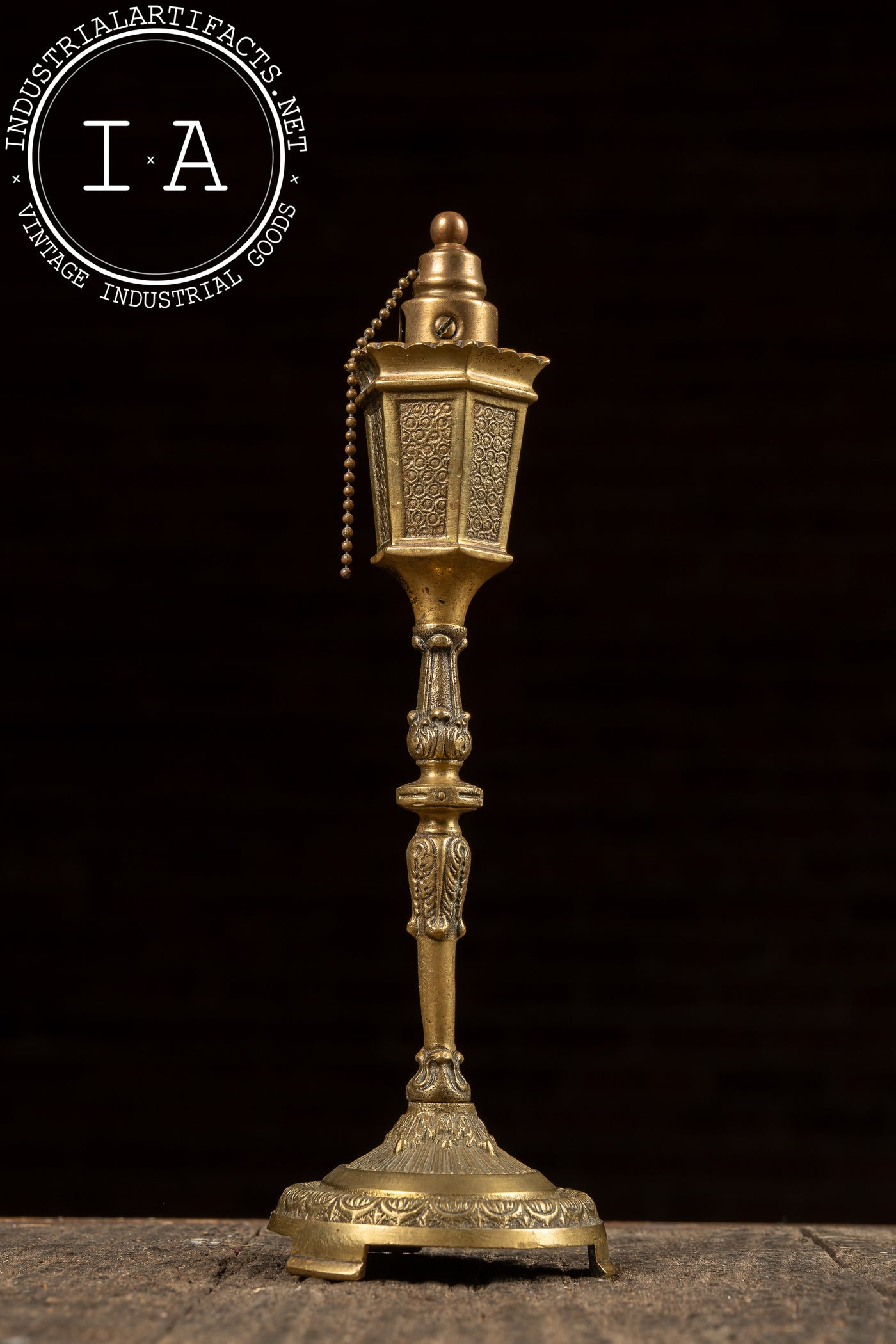 Antique Brass Street Lamp Table Lighter