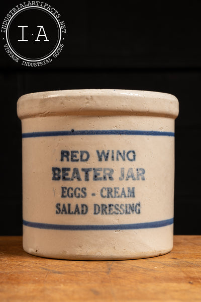 Antique Red Wing Stoneware Beater Jar