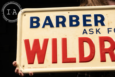 1950's Wildroot Barber Shop Embossed Tin Sign