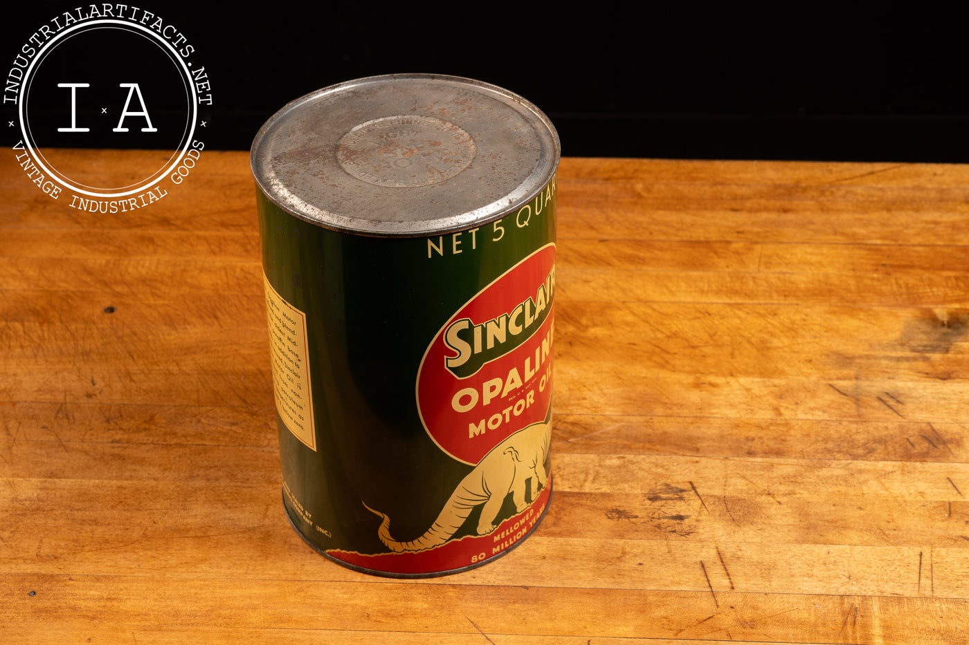 c. 1940s 5-Quart Sinclair Oil Can