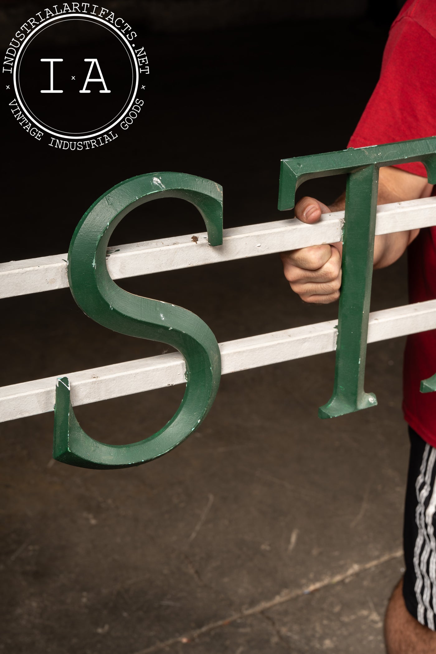 Vintage "Restaurants" Painted Aluminum Lettering Sign
