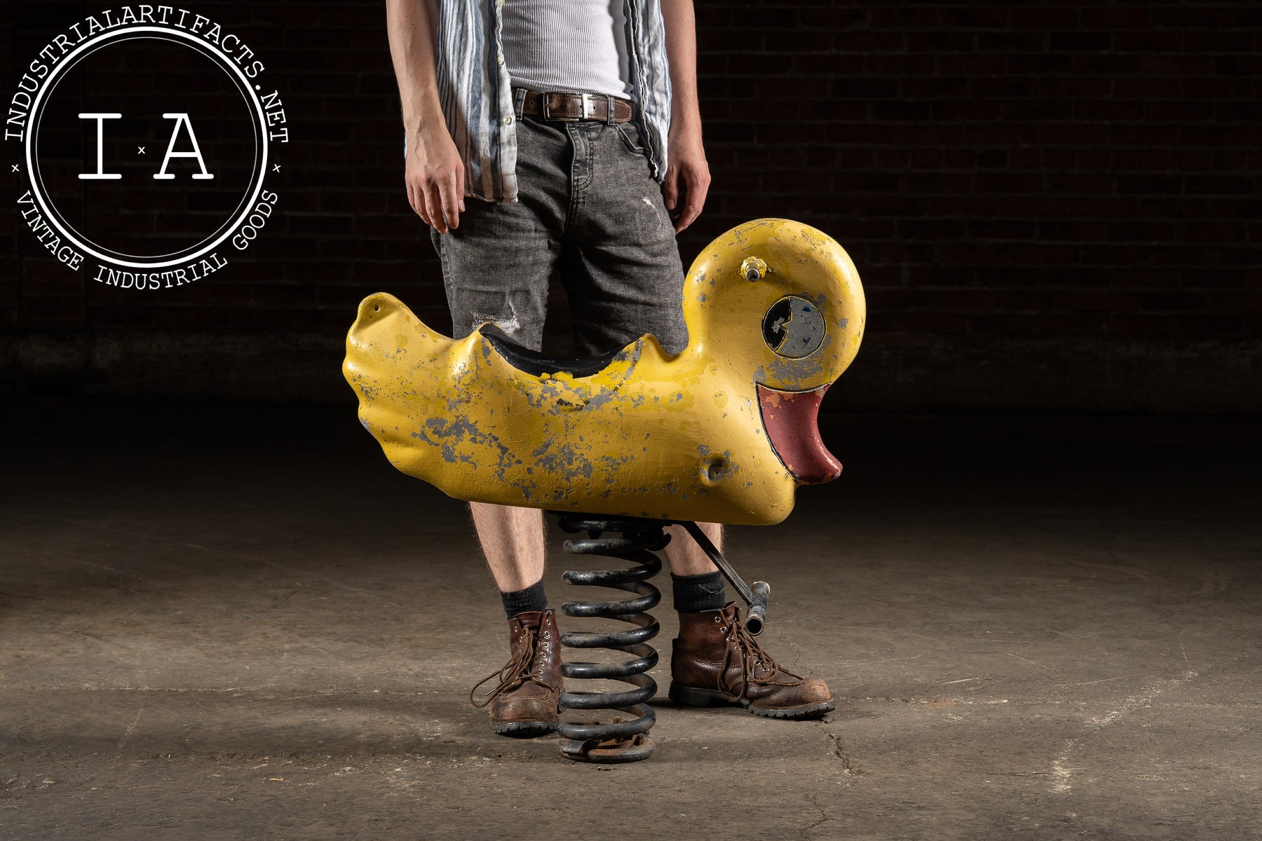 Duck Spring Rider Old Vintage Duck Spring Rider Playground Toy by Mexico Forge – Industrial ...