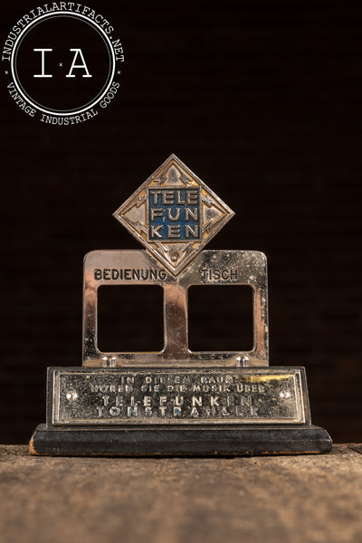 Vintage Chromed Telefunken Desktop Accent