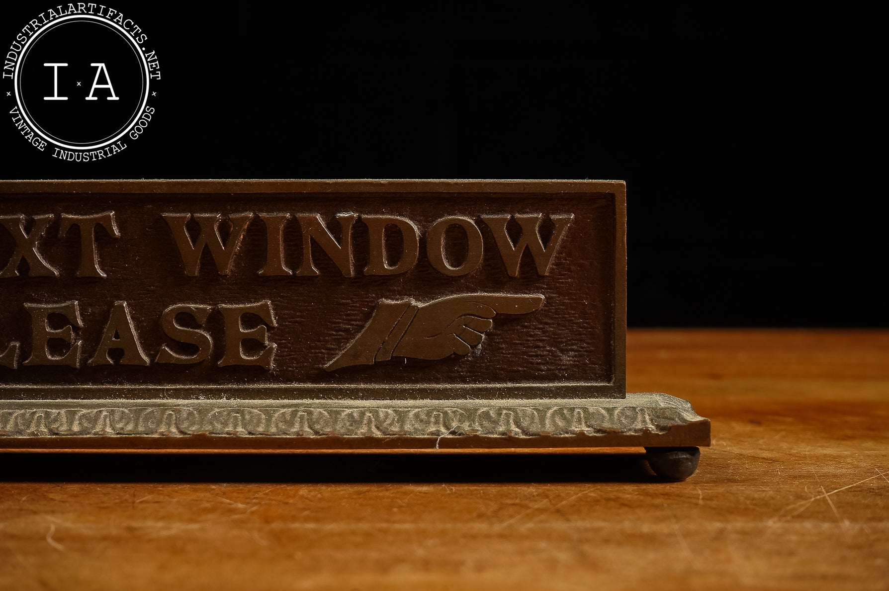Antique Window Lettering Sign Antique Teller Window Sign – Industrial Artifacts