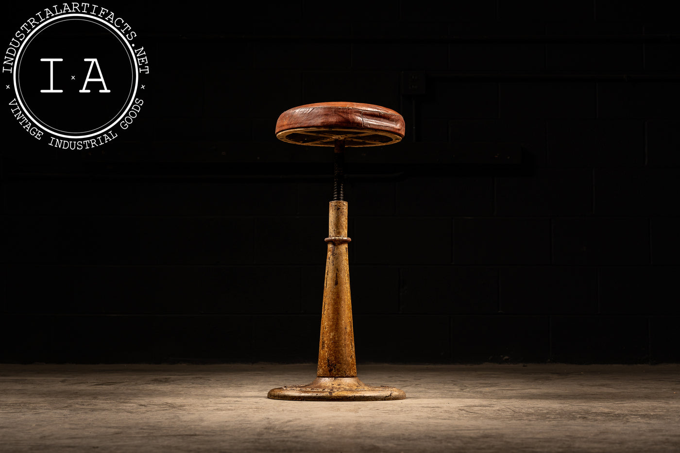 Antique Industrial Stool by Necchi