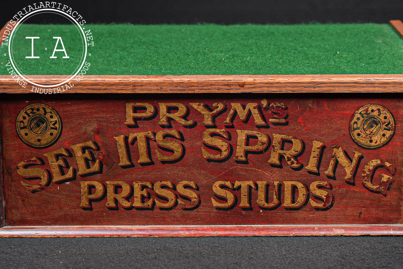 Antique Prym Advertising Countertop POS Cabinet