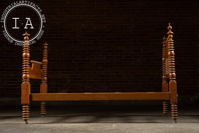 Late 19th Century Jenny Lind Style Spindle Bedframe