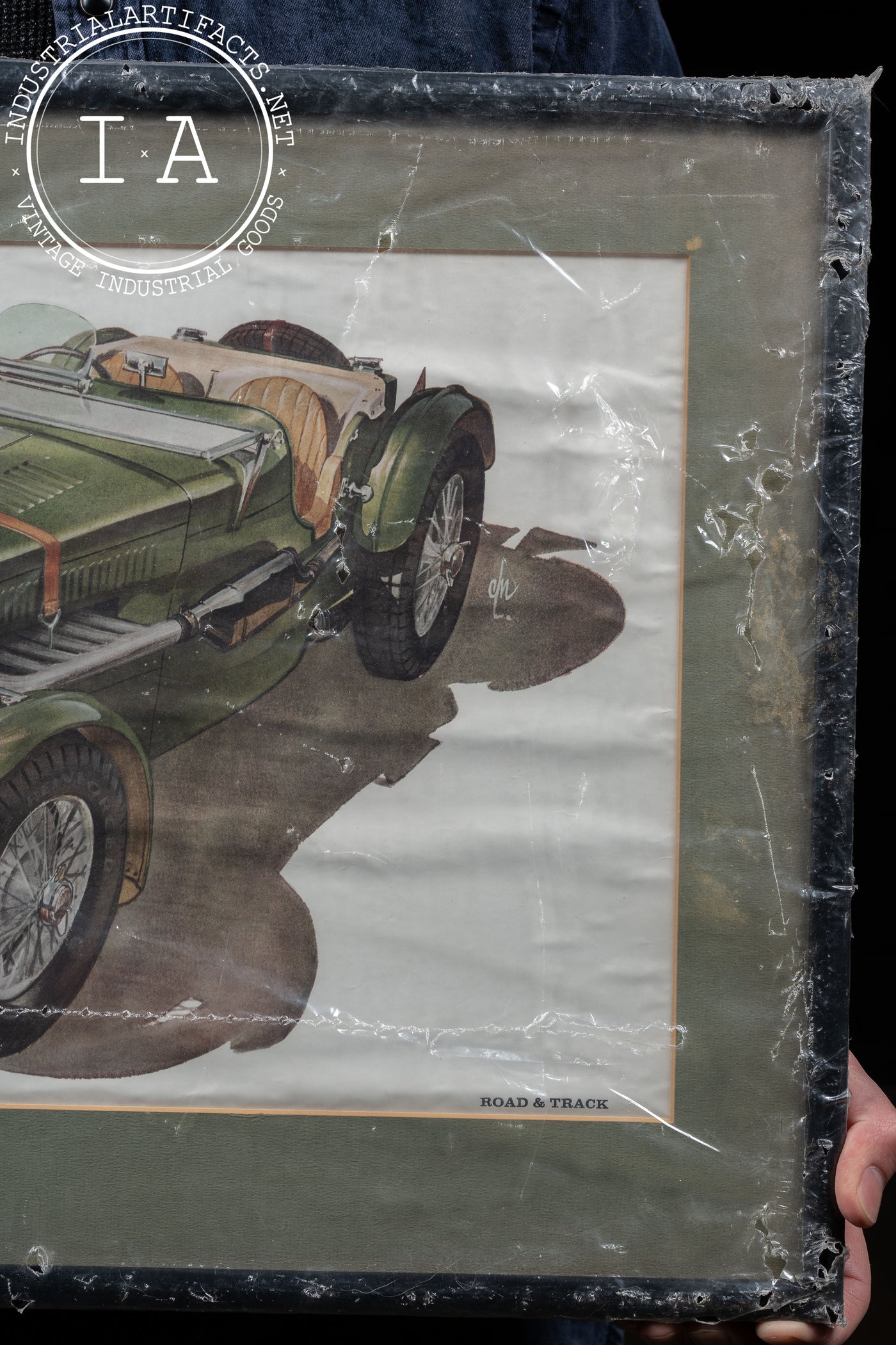 Vintage Framed M.G. Concept Car Art Illustration